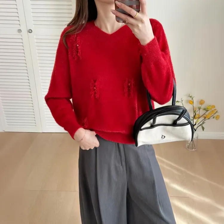 新款水貂绒毛衣6237