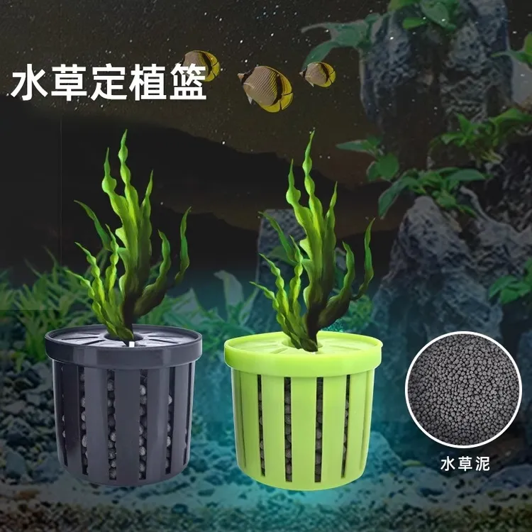 鱼缸水草定植固定篮定植环造景装饰养草杯固根器水草泥沉底固定器