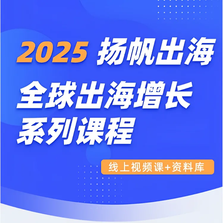 扬帆出海-全球出海增长系列课程（线上视频课）