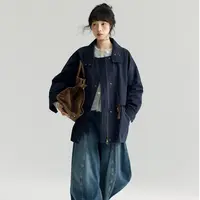「白描工作间」"布里克"早秋新款改良派克服小个子中长款风衣外套