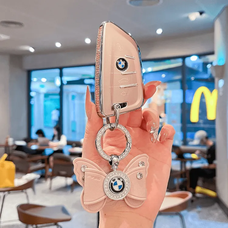 25新款宝马钥匙保护套3系5系7系X1X3X5X6高级钻边530LIIX3钥匙扣