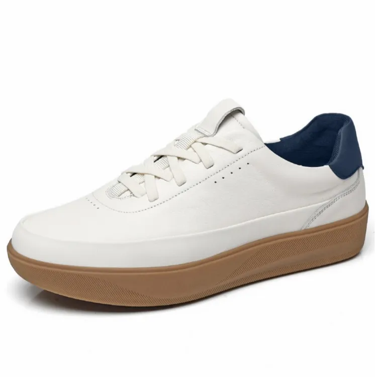 熠程时尚男鞋秋季男士真皮牛皮百搭低帮高端复古时尚休闲板鞋