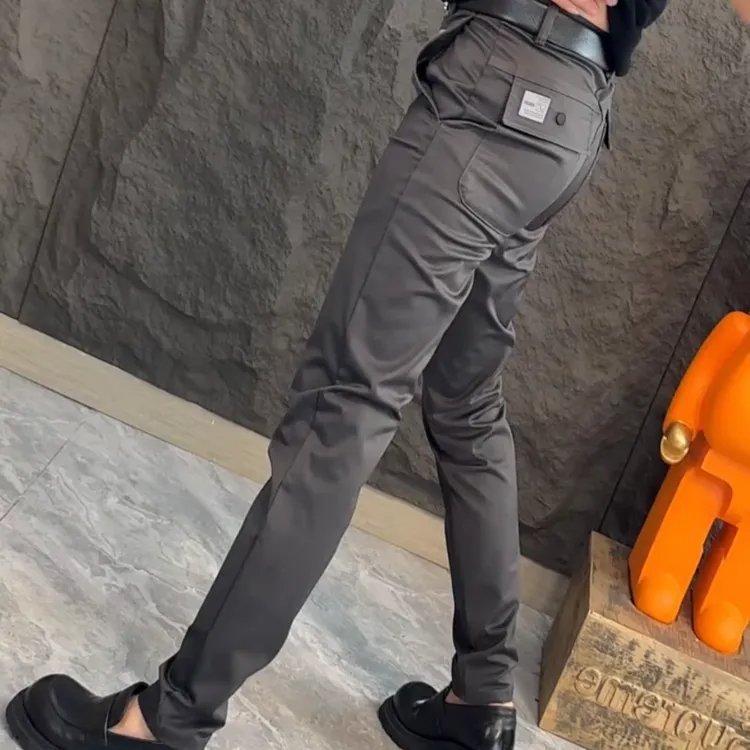 轻奢欧货秋冬季男士休闲裤子潮流时尚商务休闲百搭新款修身小脚裤