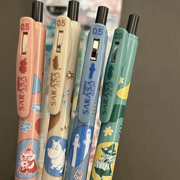 新品ZEBRA/斑马姆明限定联名笔学生用JJ15按动中性笔黑色水笔0.5