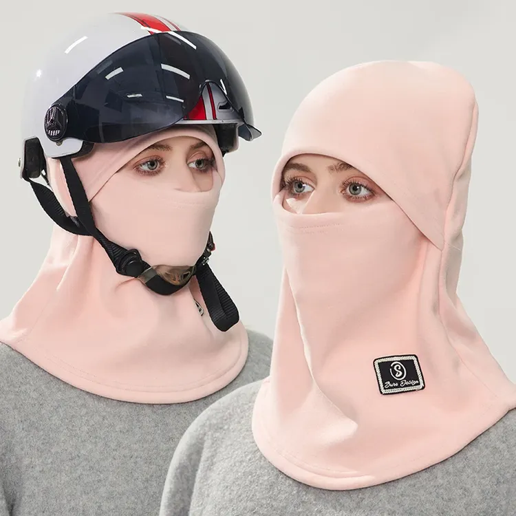 秋冬电动车防风面罩帽子围脖民族风秋冬保暖头套骑车防冻雷锋帽