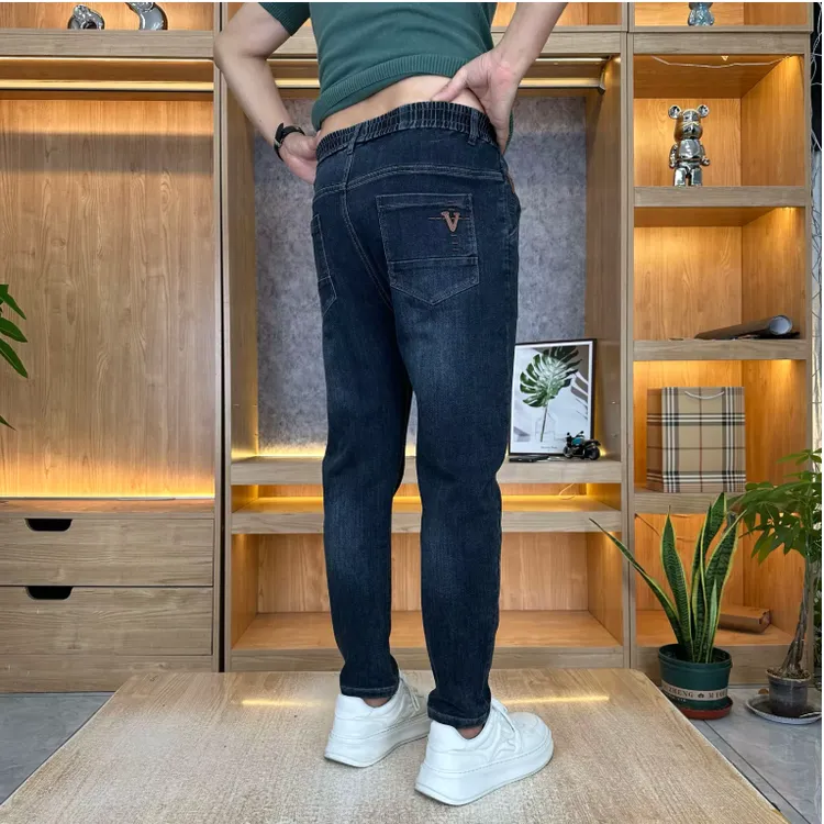 2260男士秋冬新款深蓝百搭时尚休闲弹力休闲牛仔裤