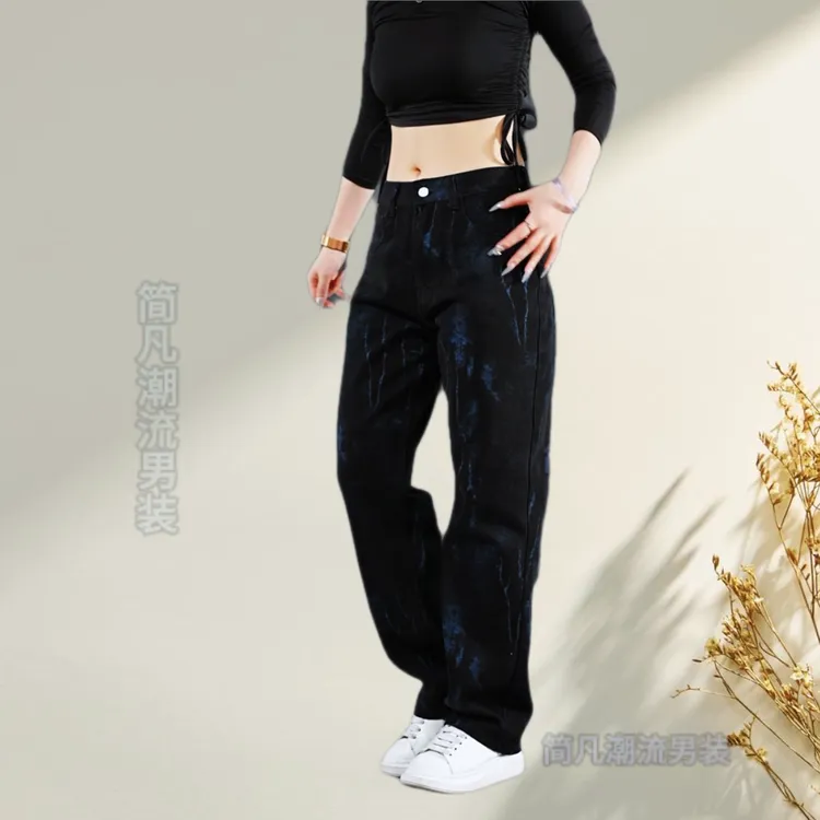 2025新款男士直筒休闲时尚牛仔裤男款宽松秋冬显瘦百搭