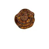 合金合成锆石胸针 中古风冰糖山茶花橘色胸针1h3203