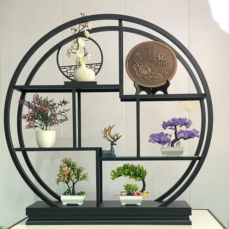 铝合金桌面博古架中式茶室多宝阁茶具杯垫紫砂壶展示置物收纳架