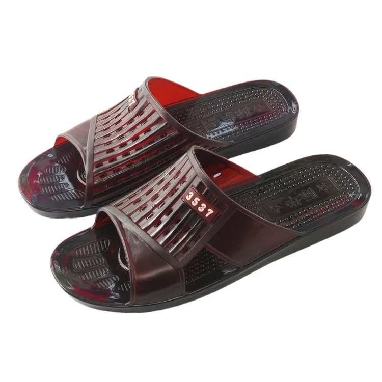 3537男士牛筋水晶拖鞋防滑防臭透气夏季轻便耐磨居家浴室洗澡室外