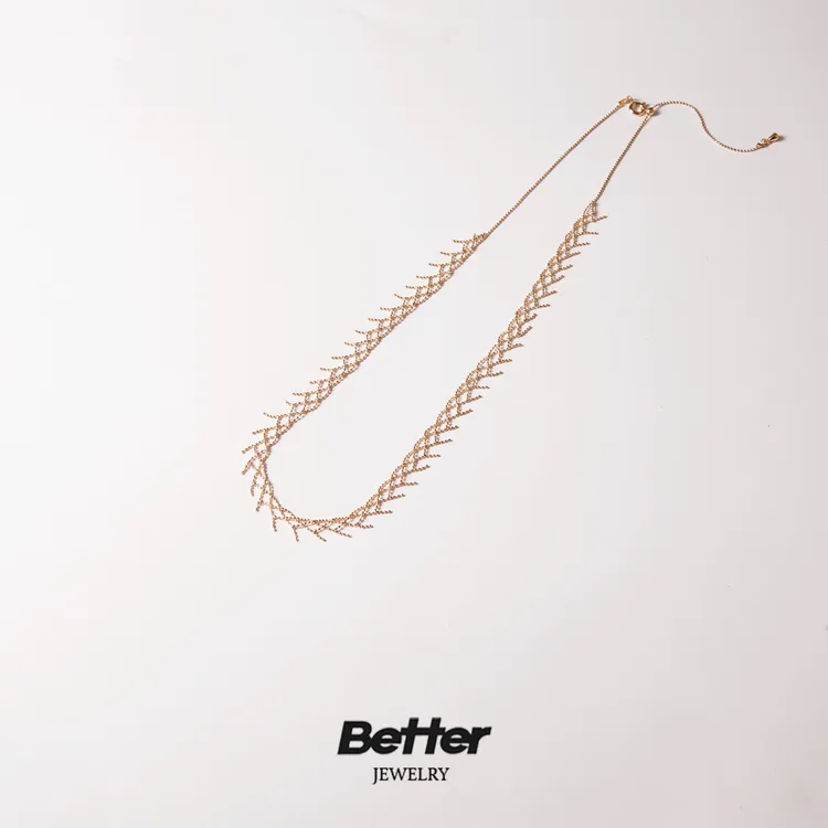 铜合金项链 D206  LORO 蕾丝花边项链