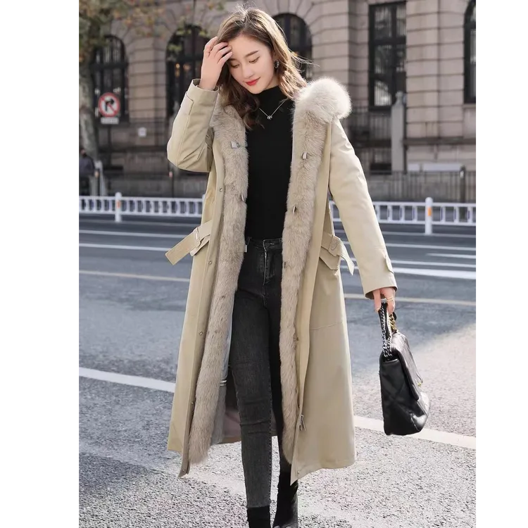 女款休闲修身显瘦派克服多款式链接活里活面可摘卸内胆派克大衣