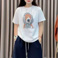 2025秋季新款韩版宽松圆领百搭上衣印花短袖T恤女B224