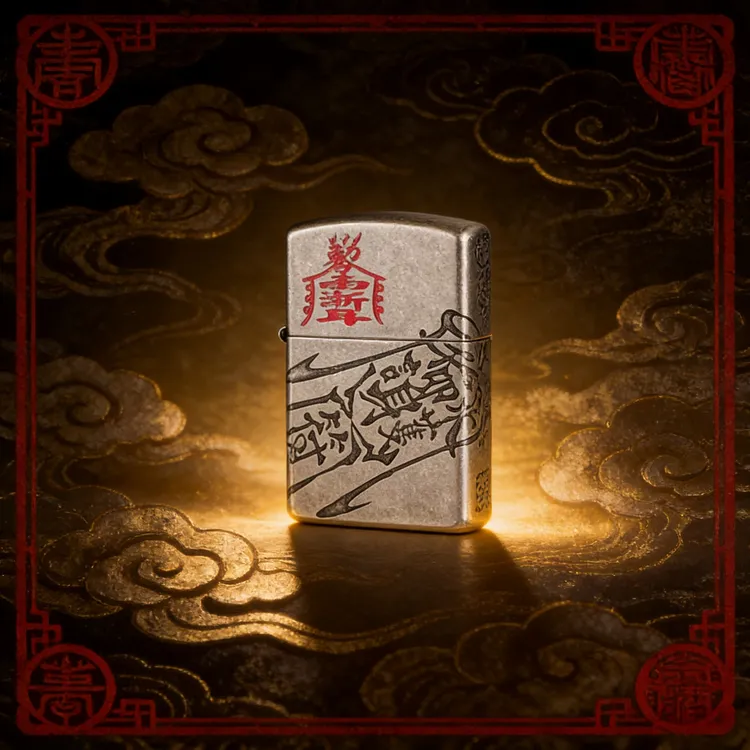 IMCO古银护身符 9100-246 打火机 填漆 男士复古个性防风雕刻送礼