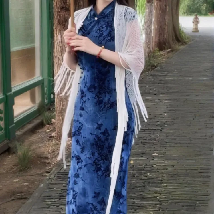 俏娘鱼2025年夏季新款冰丝披肩百搭气质宽松旗袍披肩日常穿年轻款