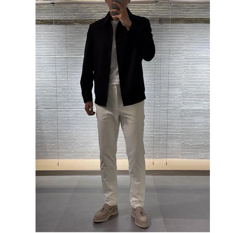★秋冬新款男士翻领绵羊毛夹克外套商务休闲百搭修身上衣 HW32