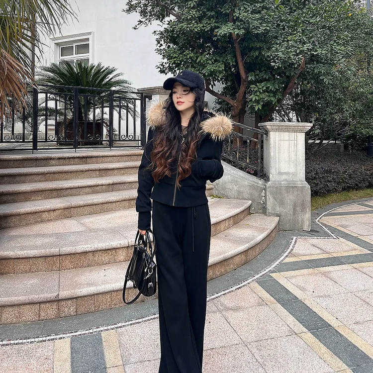 LA.Sheila【星耀·冬日小暖炉】真毛领外套+遮肉裤254-TZ/1126-5136