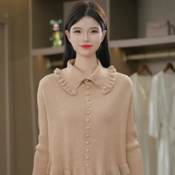 2025秋季新款洋气端庄百搭减龄针织连衣裙两件套套装M-3XL