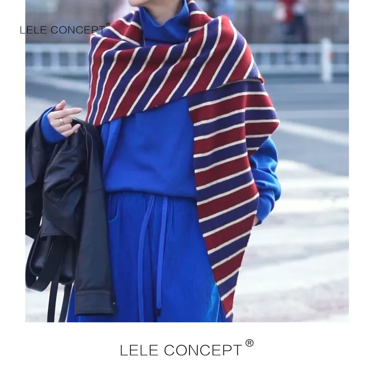 LELE CONCEPT丨【如一】都市时尚条纹三角巾UE25D0058Y