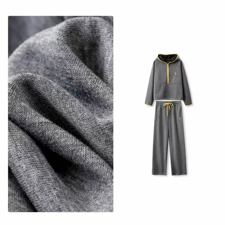 秋款刺绣小马撞色叙境套装一套免搭卫衣休闲裤两件套女 L8171