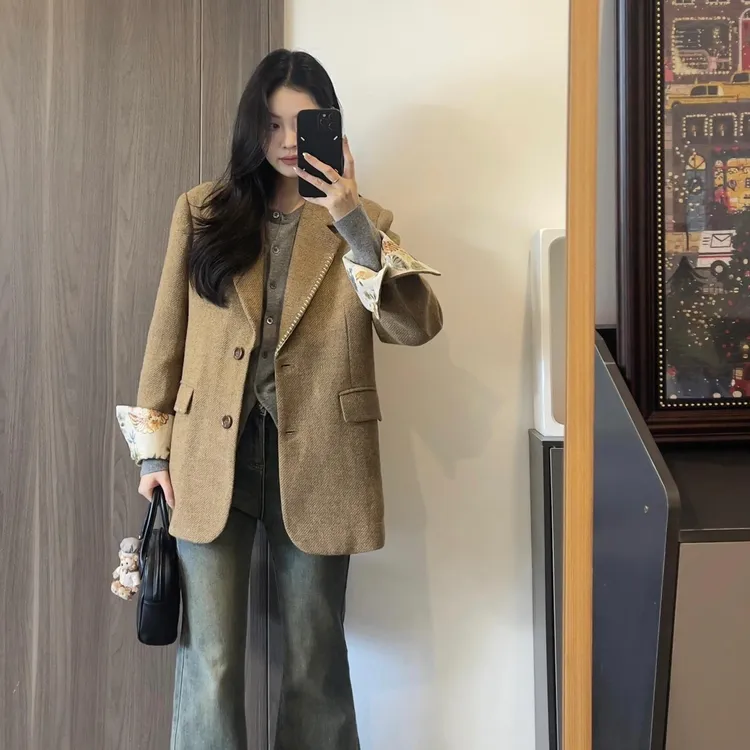 高级感小西装外套春秋季新款小个子西服超好看休闲气质名媛2589#