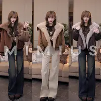 【mimius】 U 芬兰进口SagaFurs狐狸大毛领鹅绒皮草外套G11124 汉服