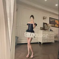 【现货】LUOLUOZ【移动城堡】棉材质绝美上衣＋半身短裙两件套cc140