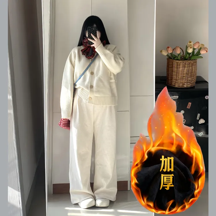 加厚宽松保暖毛衣大码女装秋冬新款慵懒风韩版长袖百搭针织衫上衣