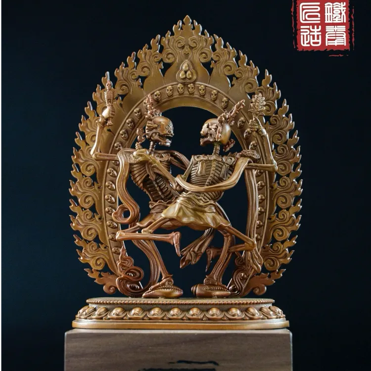 铁拳匠造出品 紫铜精工 尸陀林立像 全身像 摆件