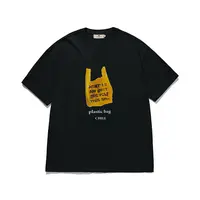 APOECHO   印花创意T恤垃圾袋图案夏季短袖宽松圆领holdoumen新品