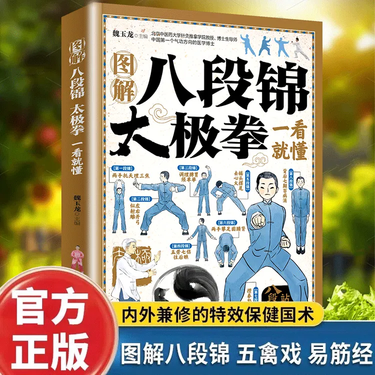 图解八段锦太极拳 一看就懂健身全书养生易筋经太极拳八段锦口诀