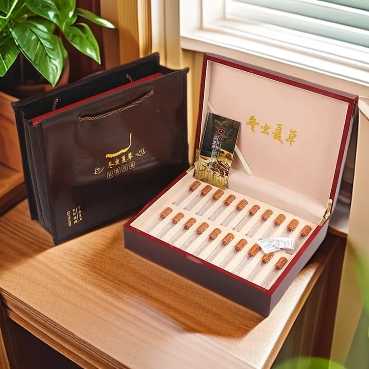 2025头期藏区冬虫夏草3根/克 高端红木礼盒装新虫草 送礼甄选虫草