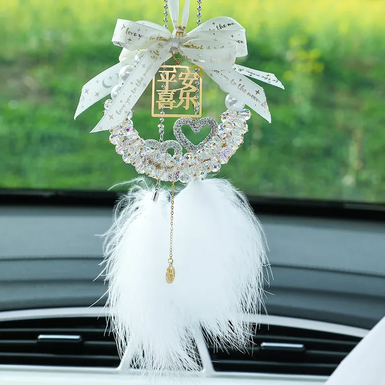 2025新款水晶汽车挂件车内装饰高档创意平安喜乐手工挂饰
