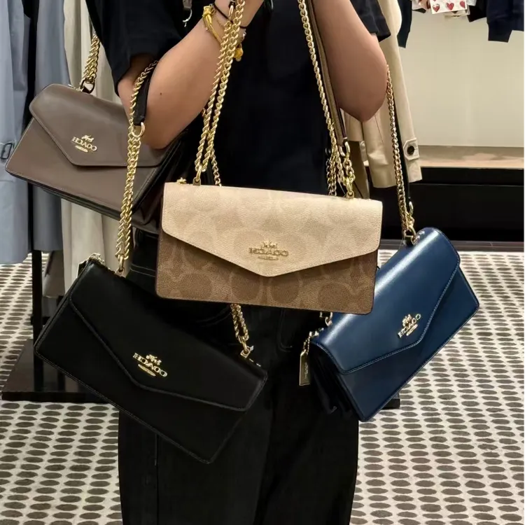 COACH/蔻驰klare26信封包 风琴包斜挎 法棍 腋下包 单肩 链条包