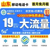 【山东地区专享】中国移动超大流量卡19元电话卡官方全国通用大王卡