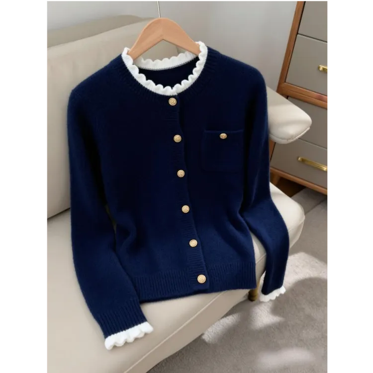 2025秋季新款千金清冷感贵系衣服洋气显瘦长袖毛衣针织衫女装爆款