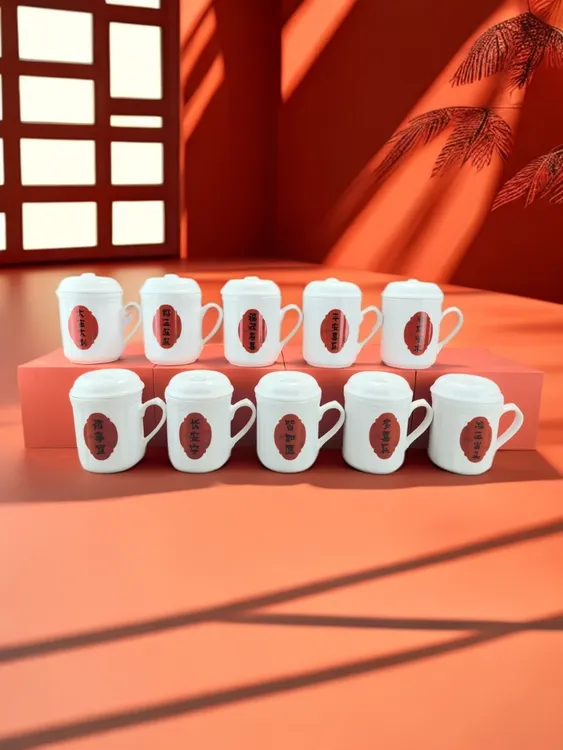 皆如愿高温陶瓷杯新年心愿祈福中式伴手礼国潮礼盒吉祥陶瓷可定制