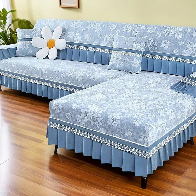 【全套坐垫】雪尼尔沙发垫四季通用可机洗防滑耐磨长条型L型U型沙发