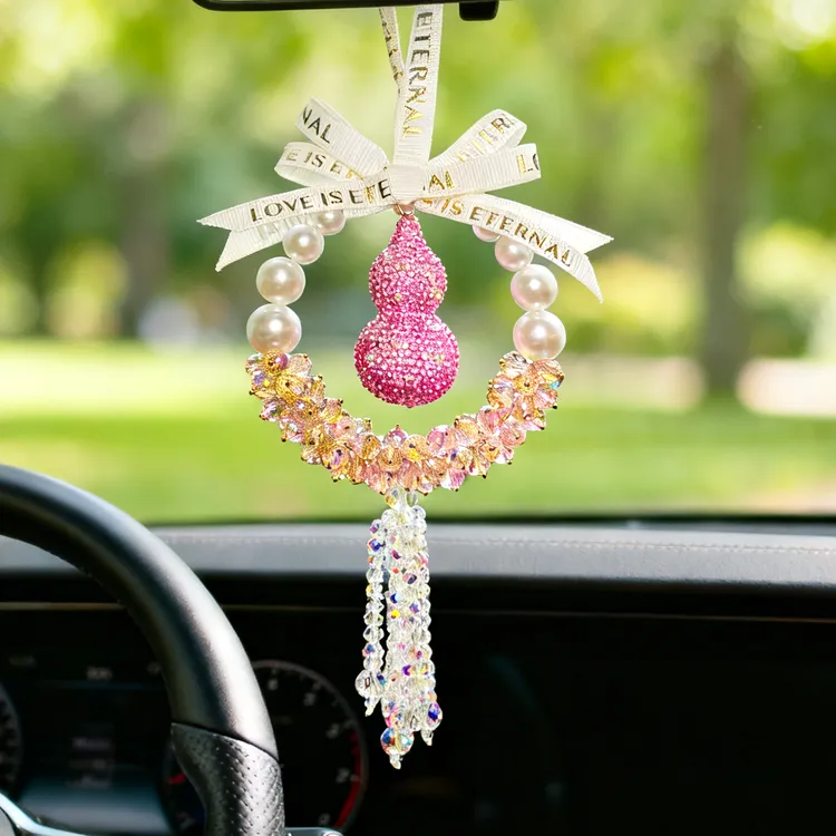 2025新款护路葫芦水晶挂件轻奢水晶女神汽车挂件高档车载内饰挂饰