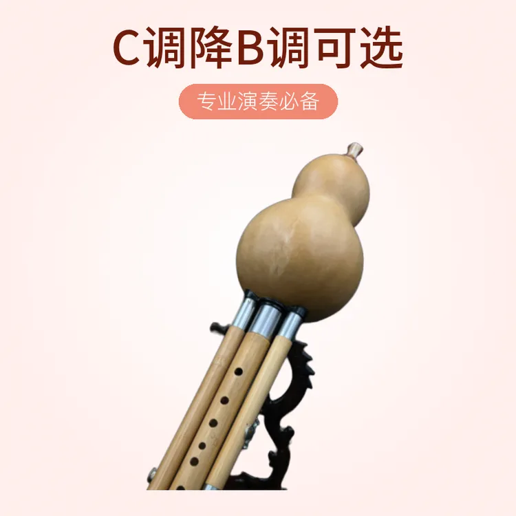 金竹演奏葫芦丝三音七孔易吹音质优美专业葫芦丝C调降B调