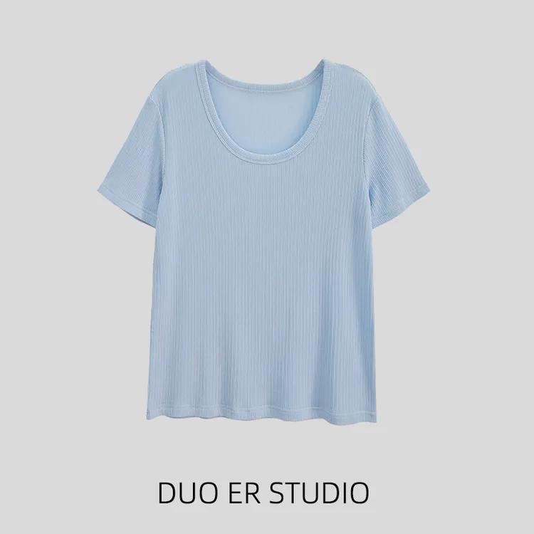 【朵儿studio】“清凉T”轻松无束缚~垂软亲肤！圆领T恤 D540