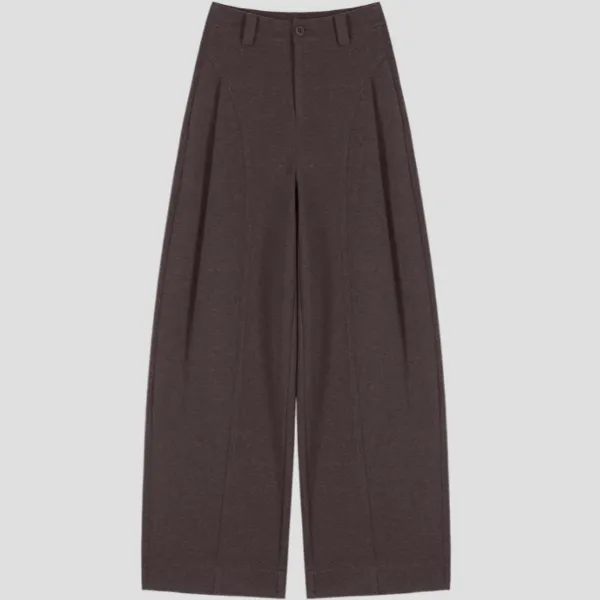 【毛呢贝斯裤】~25秋冬新款厚款~糯感休闲垂感宽松直筒裤穿搭女秋冬