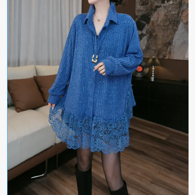 【鑫蕾】新款衬衫时尚设计满天星拼接气质百搭衬衫29329