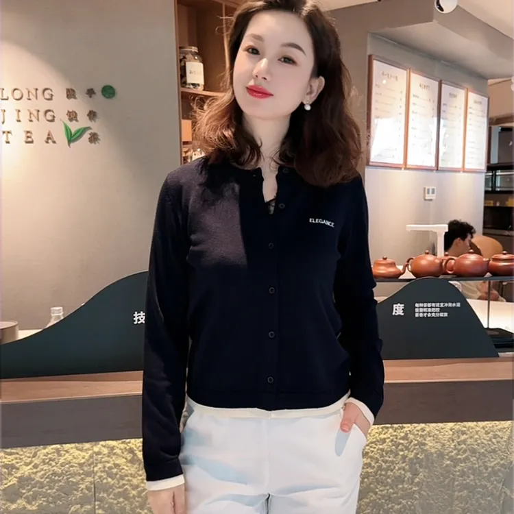 【罗曼蓝调】新款毛针织衫春秋长袖百搭修身