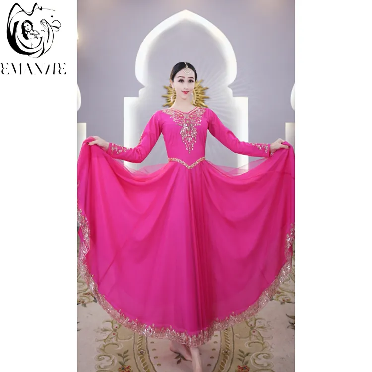 A2657依曼之舞异域风情连衣裙刺绣洋气气质长款洋气跳舞连衣裙