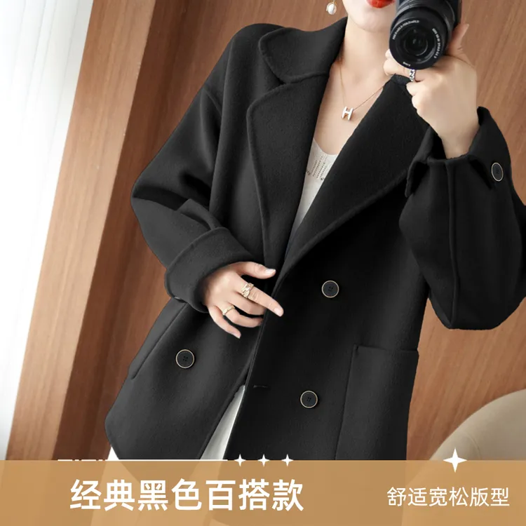 短款小个子羊毛大衣女冬赫本风气质流行秋季羊绒显瘦气质呢子时尚