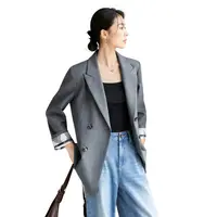 【莫兰迪联名】对白印花设计感西装外套款黑色小西服DYZB-EDX031