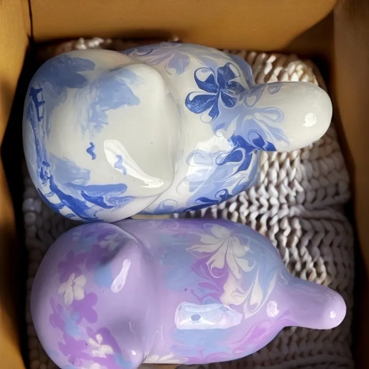 (钩花款)非遗大漆小猫咪漂漆手工摆件工艺品可爱礼品