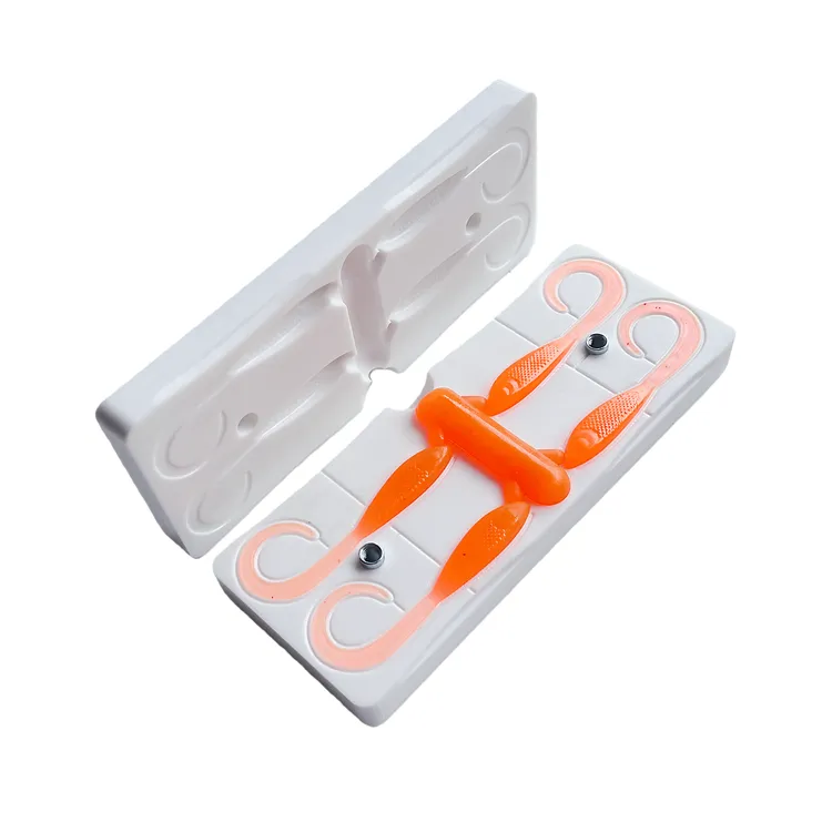 软饵模具鱼饵模具路亚模具cnc精雕合成石假饵DIY2.5寸卷尾鱼