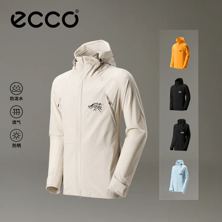 ECCO×白山联名胶囊系列 25新户外防泼透气流光风外套女EW251J011
